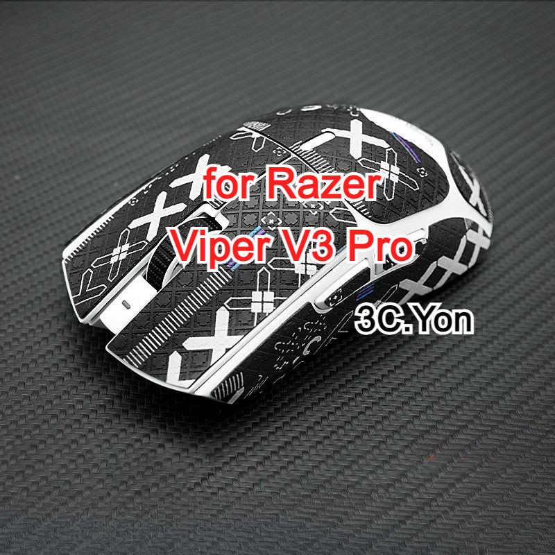 ผิวเมาส์สําหรับ Razer Viper V3 Pro เมาส์สําหรับเล่นเกมไร้สาย Esports Anti-Slip Grips เทปด้านข้างสติกเกอร์กันเหงื่อแผ่นรวมทุกอย่างลื่นป้องกันฟิล์ม