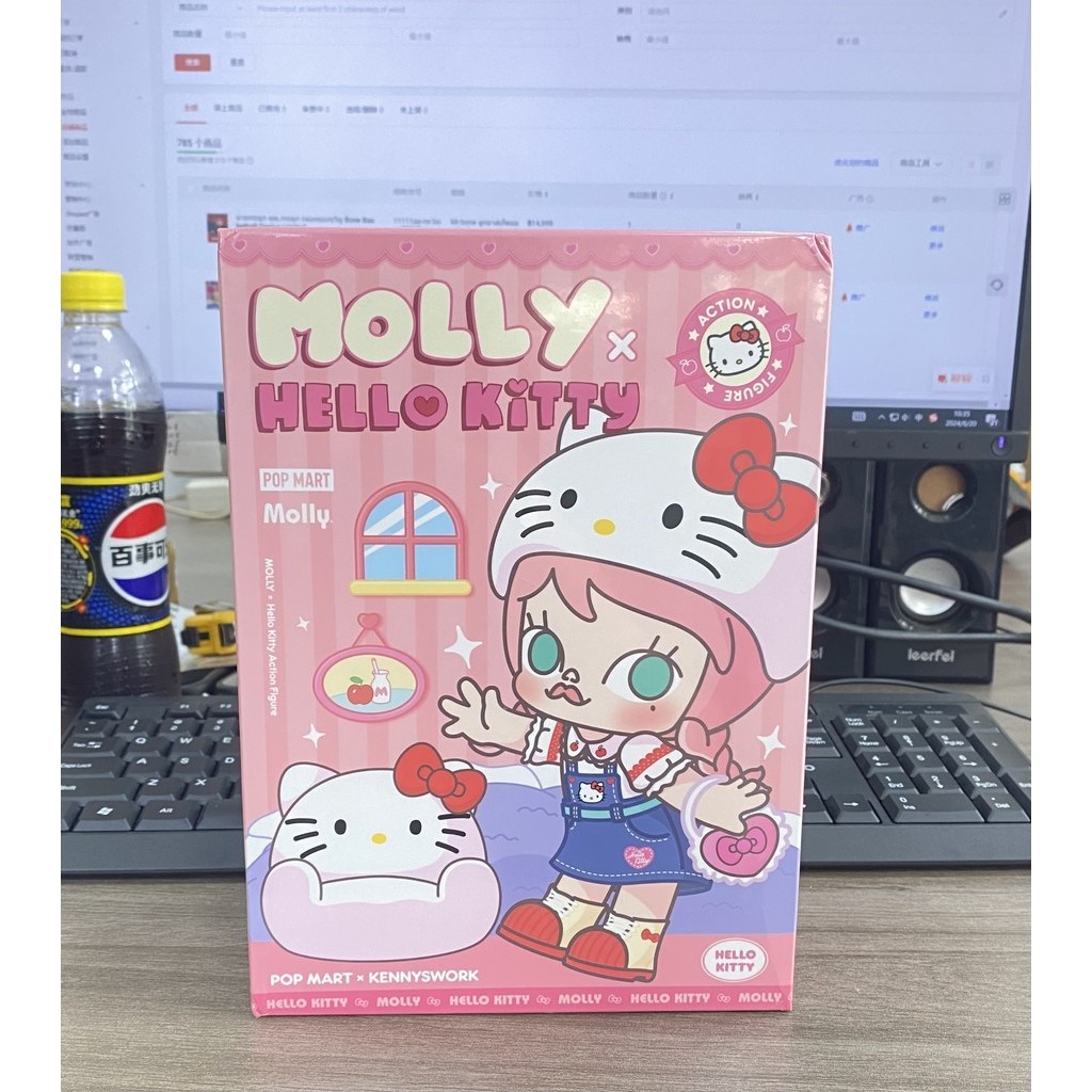 【พร้อมส่ง】มอลลี่ molly bjd popmart Molly Hello Kitty ตุ๊กตารูปการกระทำ art toy ของขวัญวันหยุด