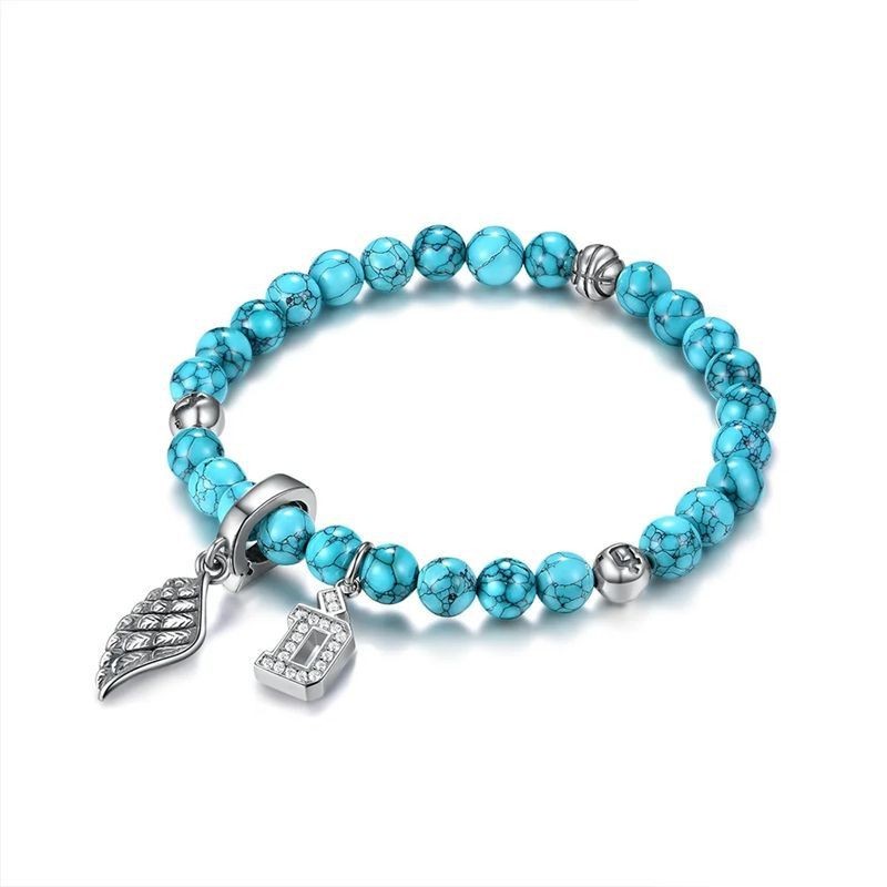 Dylan Wang D.Desirable Angel Wings จี้ลูกปัดสร้อยข้อมือโซ่