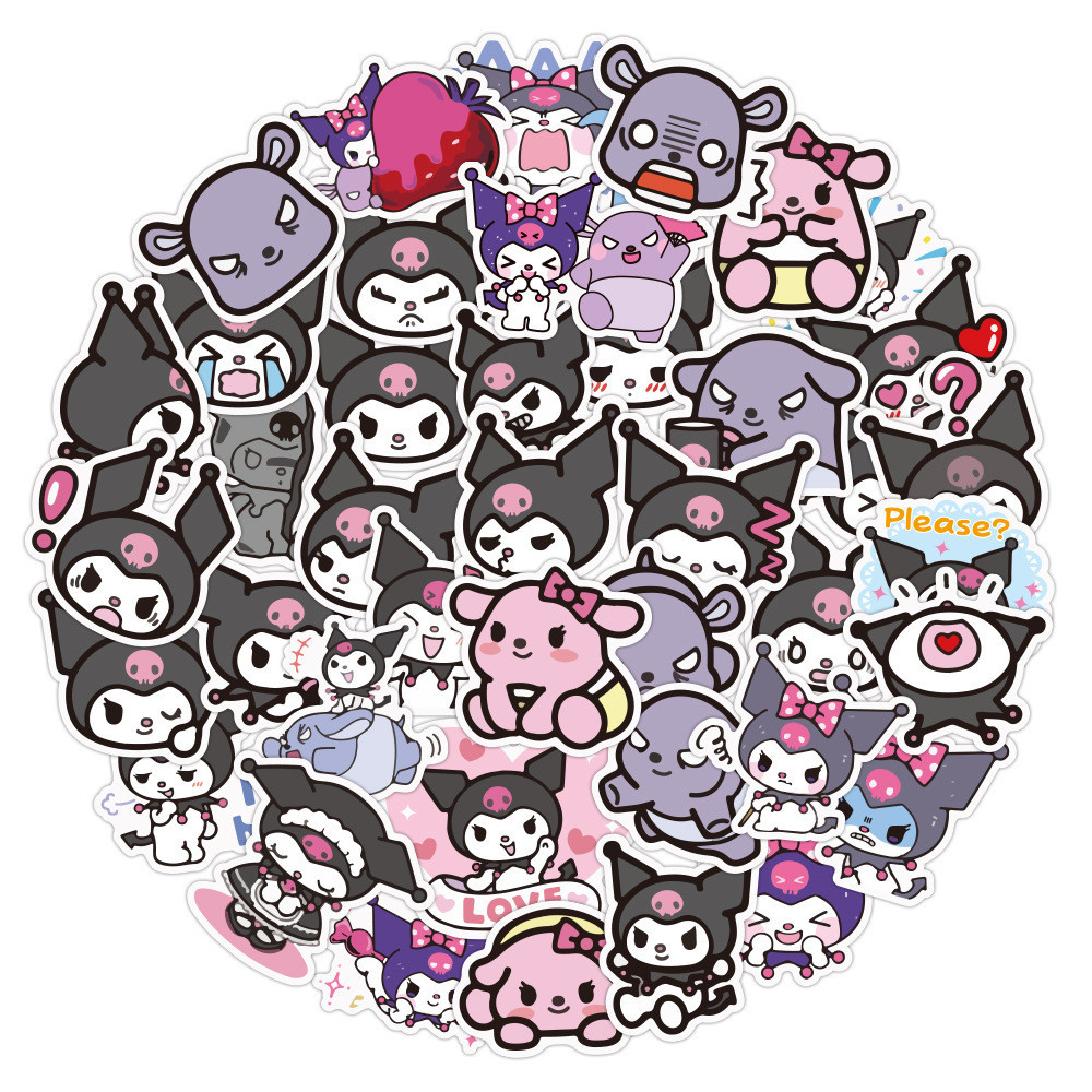 100Pcs/Set Kuromi Series B Stickers DIY Fashion Waterproof Decals Doodle Stickers