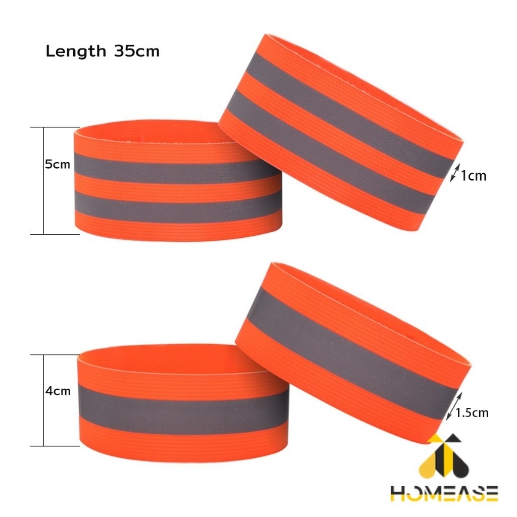 HA สายรัดข้อมือ แถบสะท้อนแสง ปรับได้ สามารถใช้สำหรับวิ่ง ขี่จักรยาน Reflective Band
