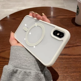 การออกแบบที่เรียบง่ายและหรูหราสําหรับ iPhone X XR XS Max 7 8 Plus 11 12 Pro Max 13 Mini 12 Mini โปร่งใสกันกระแทกฝาหลังแข็ง