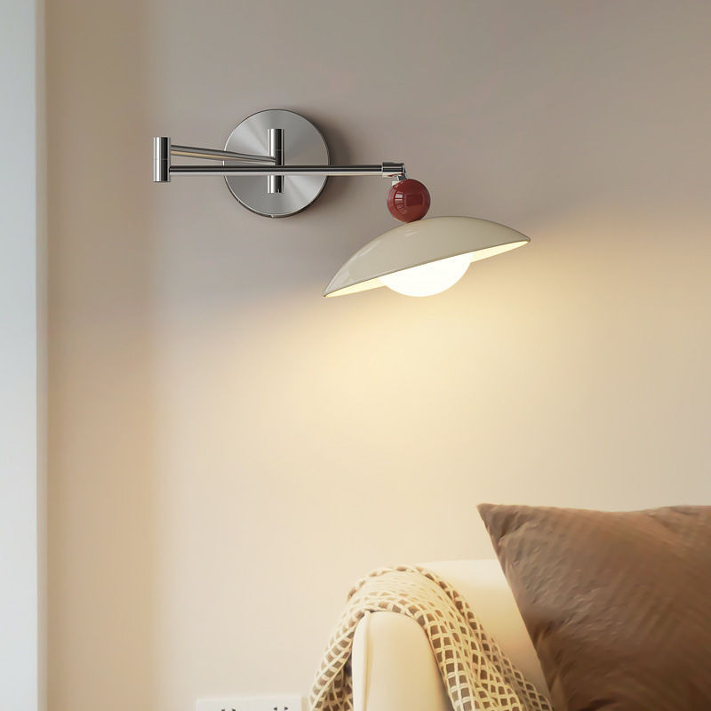 โคมไฟติดผนังห้องนอนข้างเตียง Bauhaus ห้องนั่งเล่นสแกนดิเนเวียน Minimalist Retractable Study อ่านสวิงอาร์มไฟติดผนัง ราคา ถูกที่สุด ดีลบีเคเค แกลเลอรีภาพที่ 3