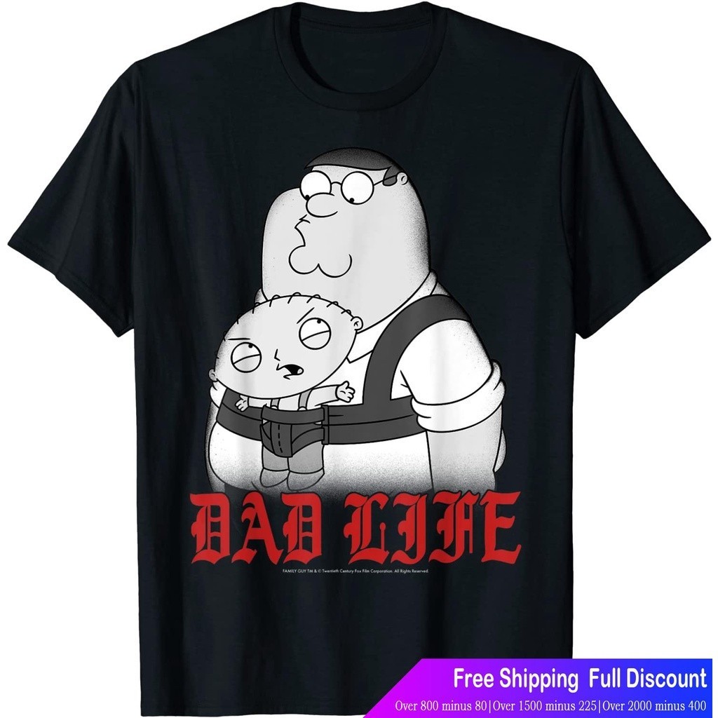 Family Guyเสื้อยืดผู้ชาย Family Guy Peter & Stewie เซ็กซี่ เกาหลี น่ารัก สีขาว สินค้ามาใหม่ คอกลม y2