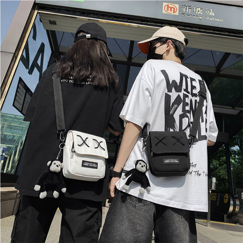 Messenger Bag Mens Street Wear Sports Shoulder Small Backpack สไตล์ญี่ปุ่น
