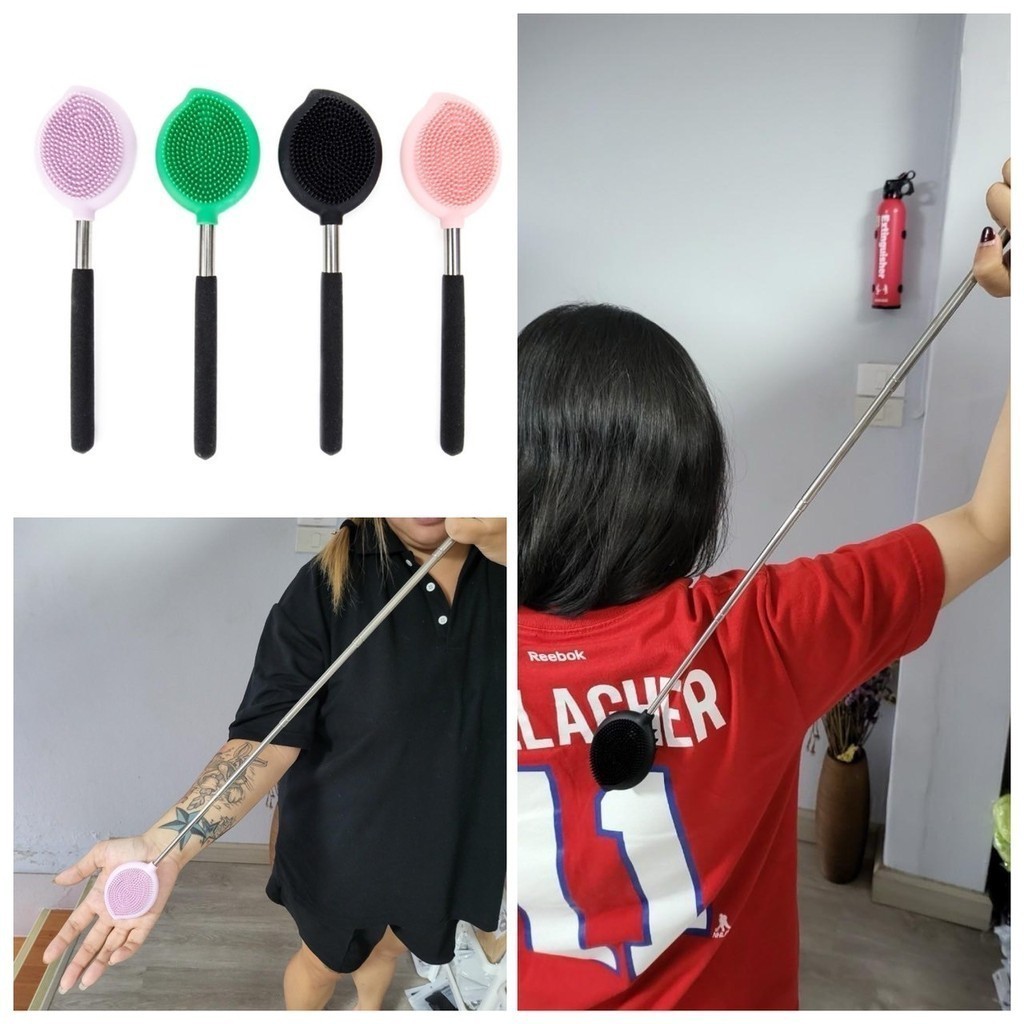 ✨ ไม้เกาหลัง ซิลิโคน หัวใหญ่ 2 แบบ ปรับสั้น-ยาว ยืดหดได้ เกามันสะใจ แก้คัน เกาหัว สแตนเลส ขนาดพกพา เกรดพรีเมี่ยม ✨ - รูปที่ 6