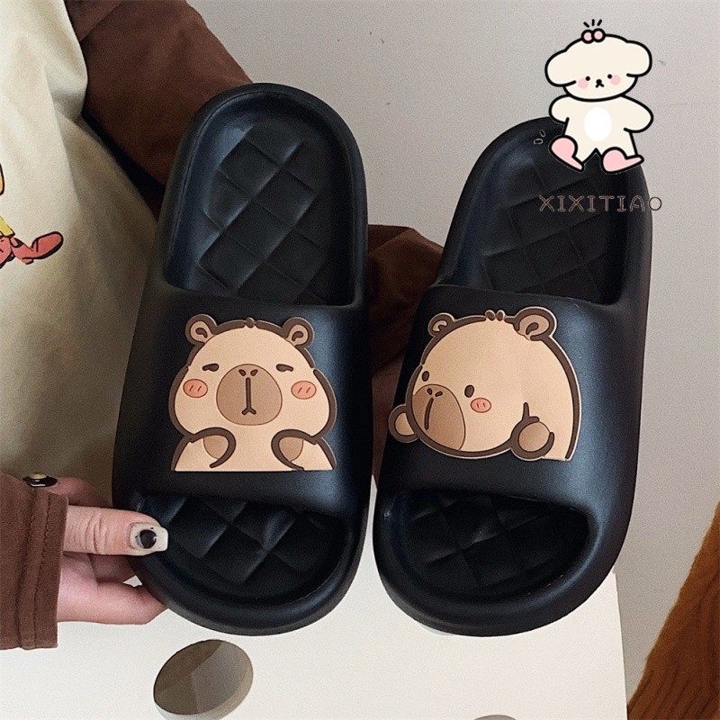 Xixitiao รองเท้าแตะลําลอง พื้นนิ่ม ลาย Capybara Capybara eva น่ารัก สร้างสรรค์ เหมาะกับฤดูร้อน สําหรับใส่ในบ้าน