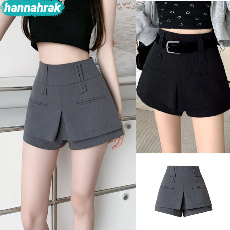 (ส่งจากกรุงเทพฯ)skirts Y2K กระโปรงสั้น ทรงพลีส ผ้าอย่างดี มีซับใน ทรงสวย พรางหุ่น กางเกงเอวสูงสีดำ และกระโปรง