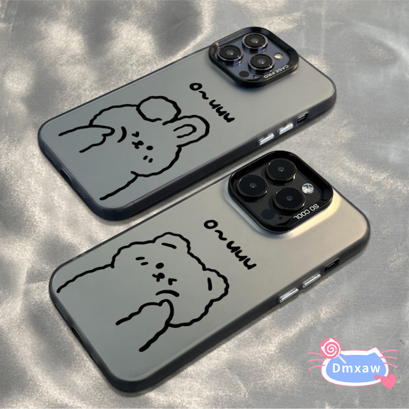 การ์ตูนหมีเคสโทรศัพท์สําหรับ Vivo Y03 Y200 Y200i Y38 T3X 5G V30 V29 Lite IQOO Z9 Turbo Z9X Z8 X100 Ultra กระต่ายน่ารักปกอ่อนคู่ปลอกกันกระแทกกรณี