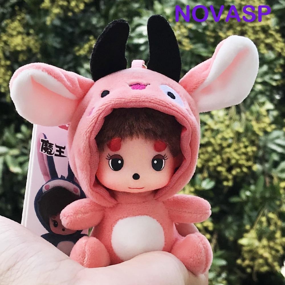 Novasp Monchi พวงกุญแจตุ๊กตา,น่ารักตุ๊กตาMonchiตุ๊กตาของเล่นพวงกุญแจ,เสื้อผ้าสัตว์สร้างสรรค์การ์ตูน Kawaii Monchiตุ๊กตาตุ๊กตาจี้คู่