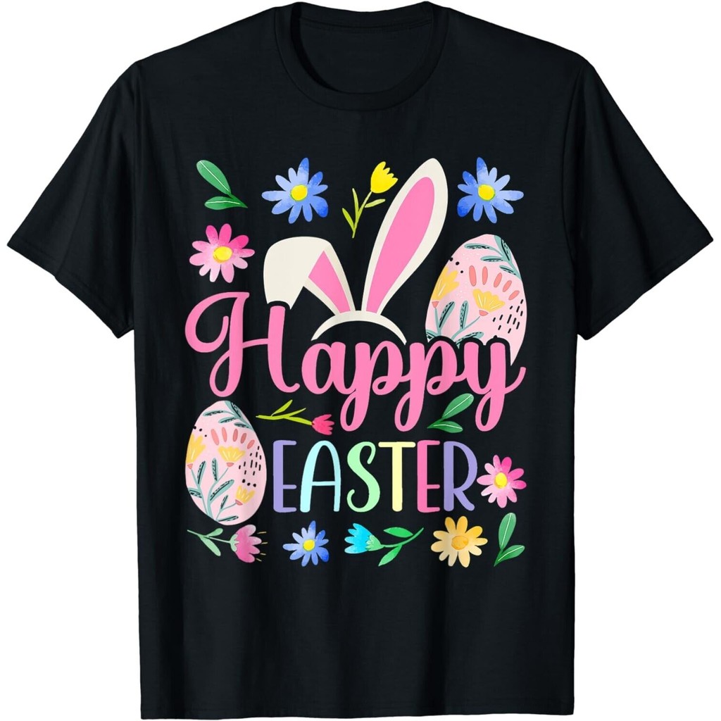 Happy Easter Bunny Spring Easter Egg Easter Shirts สําหรับเสื้อยืด
