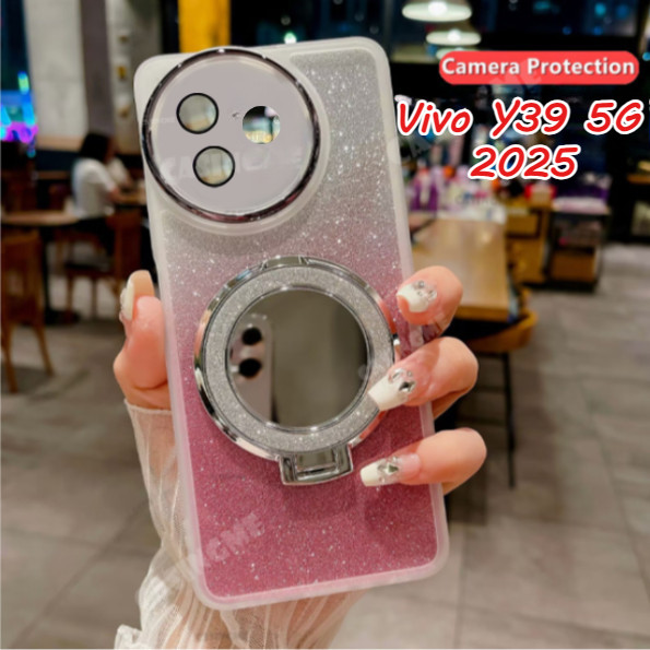 สําหรับvivo Y39 5G 2025 กระจกแม่เหล็กGlitterสําหรับVivo Y39 5G VivoY39 Y39 Y29 39Y Y 39 29 4G 5Gกล้อ