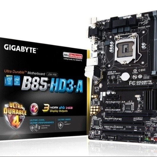 ทดสอบแล้วพร้อมส่ง ซื้ออย่างมั่นใจ [คะแนนบวก 92%] เมนบอร์ด Gigabyte B85HD3 รองรับ CPU Intel 1150 4th 