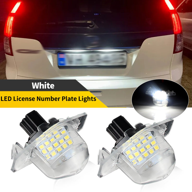 ไฟส่องป้ายทะเบียน LED Canbus 2 ชิ้นสำหรับ Honda Crosstour CR-V FR-V Edix HR-V Insight Fit Jazz Odyssey Stream OEM# 34101S60013