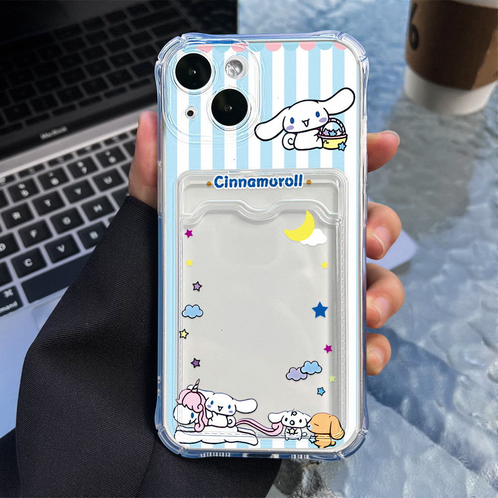 Card Holder เคส For iPhone 16 11 13 15 Pro Max 17 Air 14 12 XR X Xs 7 8 Plus SE 15promax 16promax เคสโทรศัพท์มือถือ ราคา ถูกที่สุด ดีลบีเคเค แกลเลอรีภาพที่ 2
