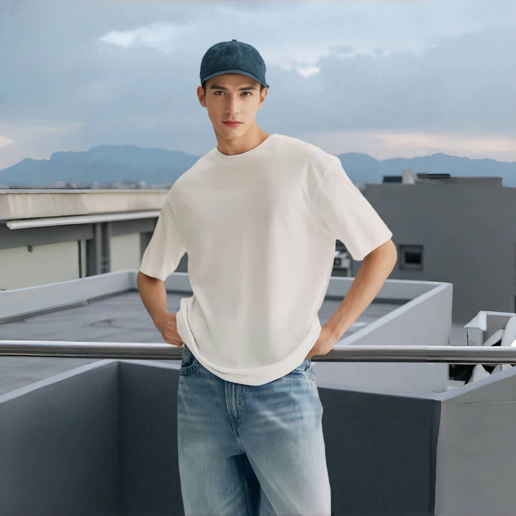 เสื้อยืดคอกลม สีพื้น เกรดพรีเมี่ยม ใส่ได้ทั้งหญิง-ชาย thumbnail 4
