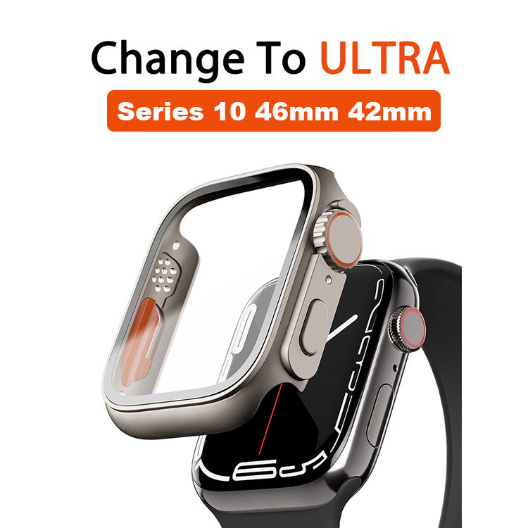 Pc Firm เคสสําหรับ Apple Watch 46/42/45/41/44/40 มม. เปลี่ยนเป็น Ultra 2 รองรับ iWatch 10/9/8/7/SE2/6/5/4 ขนาด 49 มม.