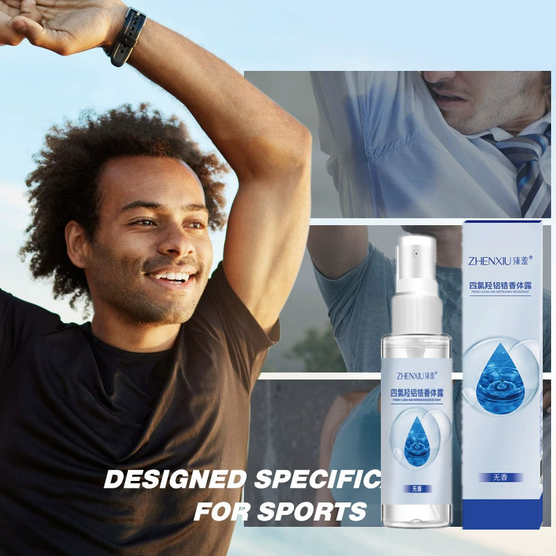 Zhenxiu อลูมิเนียม Zirconium Tetrachloride สเปรย์ระงับเหงื่อระงับกลิ่นกายใต้วงแขน Body Odor Remover