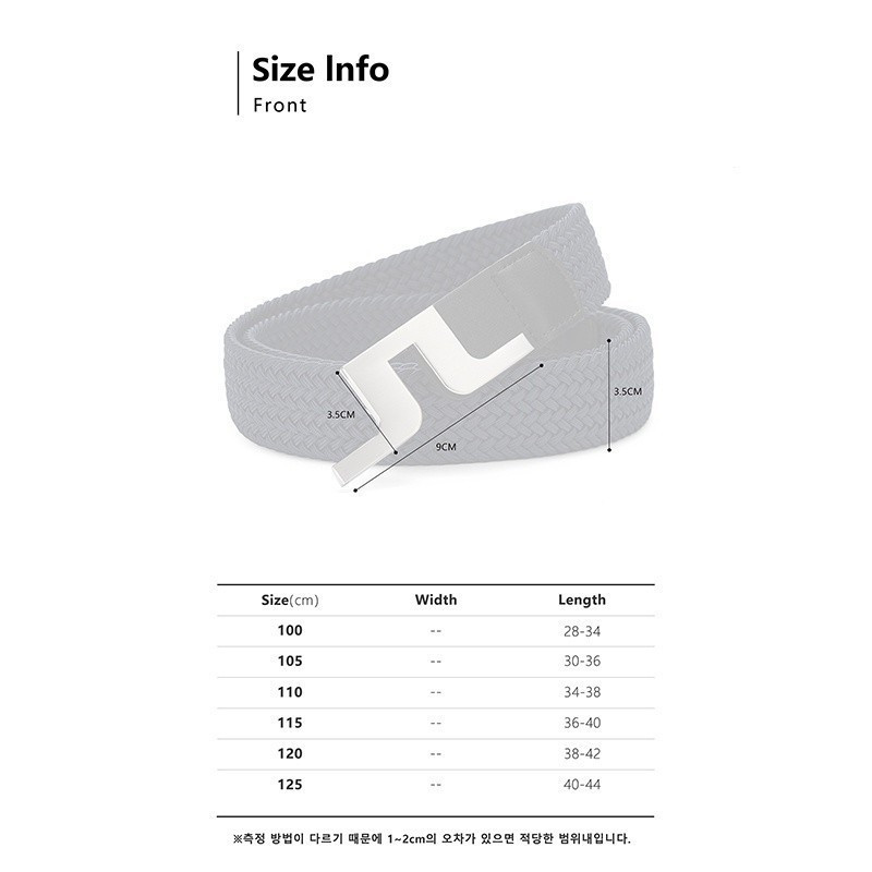 J.lindeberg Golf Belt Men Women Fashion All-Match Golf Sports Belt Men Braided Belt JL230 - รูปที่ 7