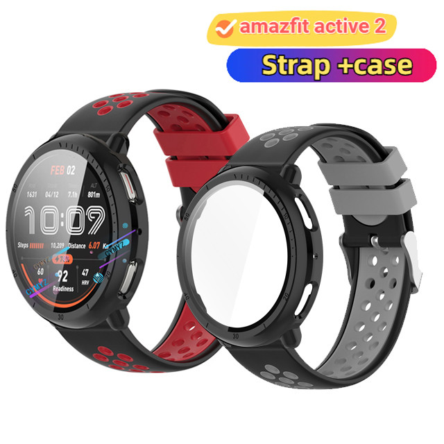 สําหรับสาย Amazfit Active 2 สายซิลิโคนสําหรับสาย Amazfit Active2 สายรัดข้อมือกีฬาสําหรับเคส Amazfit 