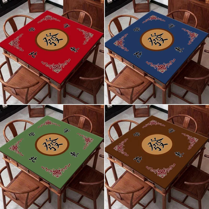 90cm Mahjong Game Table Mat A Variety of Sizes Style Party Game Waterproof Wear-resistant Quiet Squa