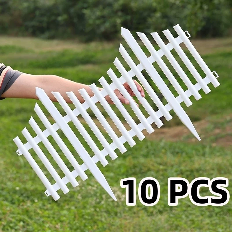 รั้วกลางแจ้ง 10PCS พลาสติก เป็นมิตรต่อสิ่งแวดล้อม รั้ว สวนในร่มคอร์ทยาร์ด กลางแจ้ง
