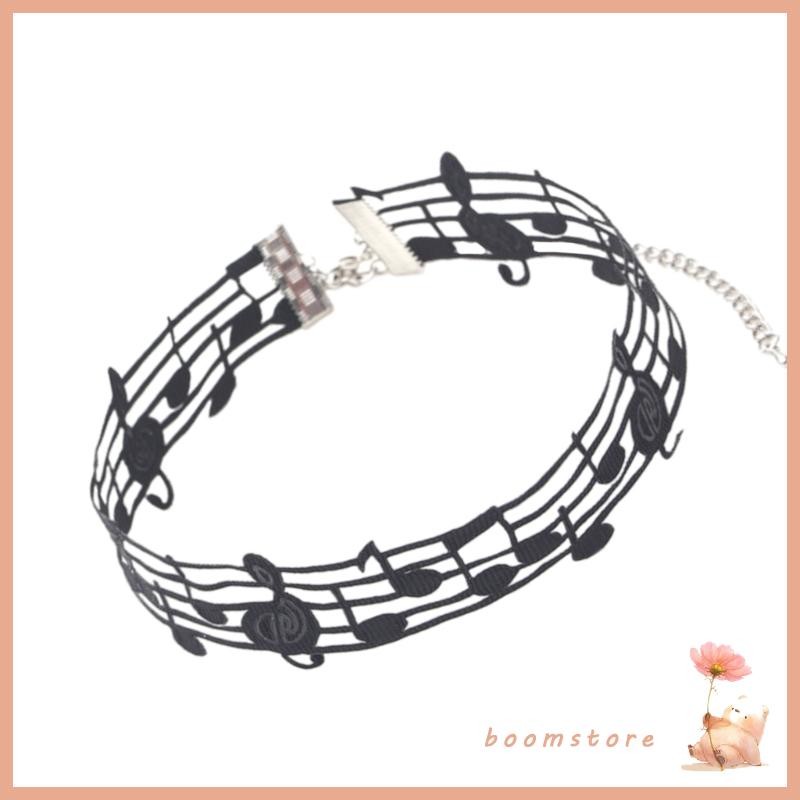 Boom สร้อยคอโลหะผสมและริบบิ้นสีดําหรูหราพร้อมกระดาษโน้ตที่โดดเด่นเครื่องประดับแฟชั่นที่โดดเด่นที่สมบูรณ์แบบสําหรับงานปาร์ตี้และ Con