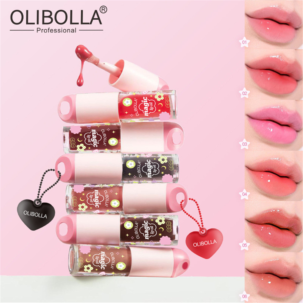 ใหม่ ลิปกลอส Magic lip oil เมจิกลิปออยล์ ลิปออยซ้อก้าด ลิป กลอส ลิปซ้อการ์ด ลิปสติก เครื่องสําอาง Lip Glaze 【goob】
