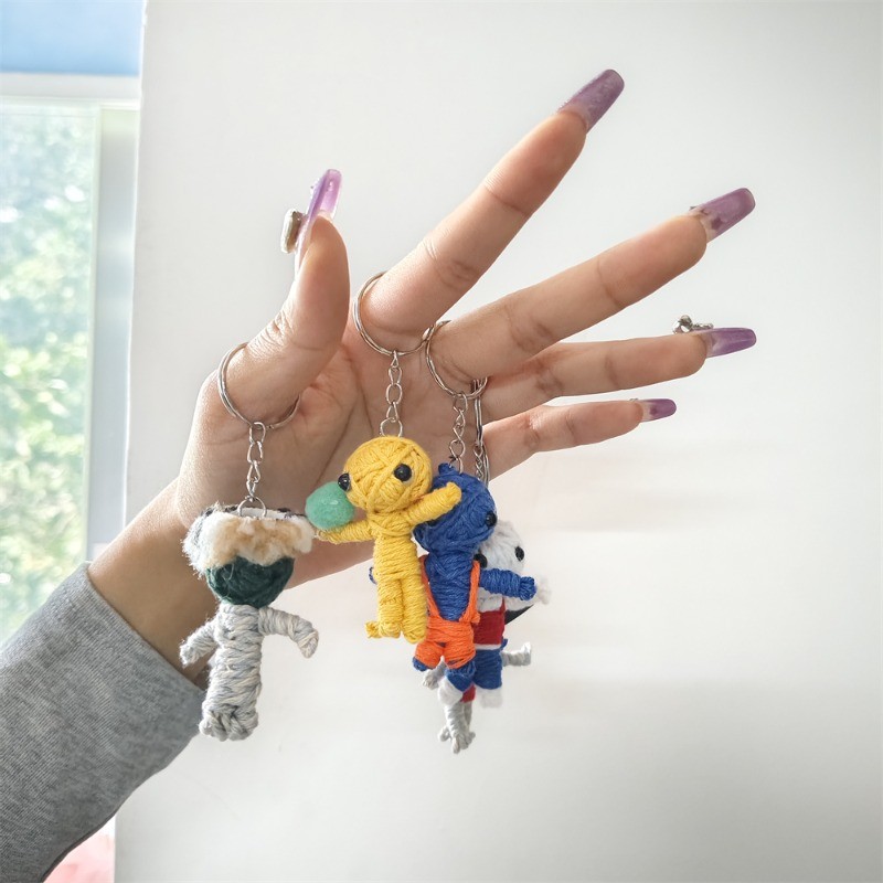 5ซม.สายvoodooตุ๊กตาพวงกุญแจแปลกrevenge Voodooตุ๊กตาสําหรับกระเป๋ากระเป๋าเดินทางกระจกรถฮาโลวีนมินิของ