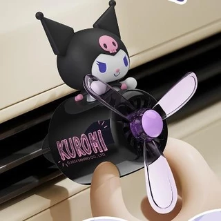 1/2pc Car Air Freshener Air Conditioner Vent น้ําหอม Diffuser หมุนใบพัดกลิ่นหอม Kuromi น่ารักการ์ตูนรถกลิ่นหอมตกแต่งรถอุปกรณ์เสริม