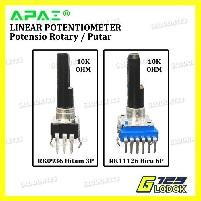 Potentiometer Potentiometer Potentiometer Linear Taper โรตารี B10K 10K OHM