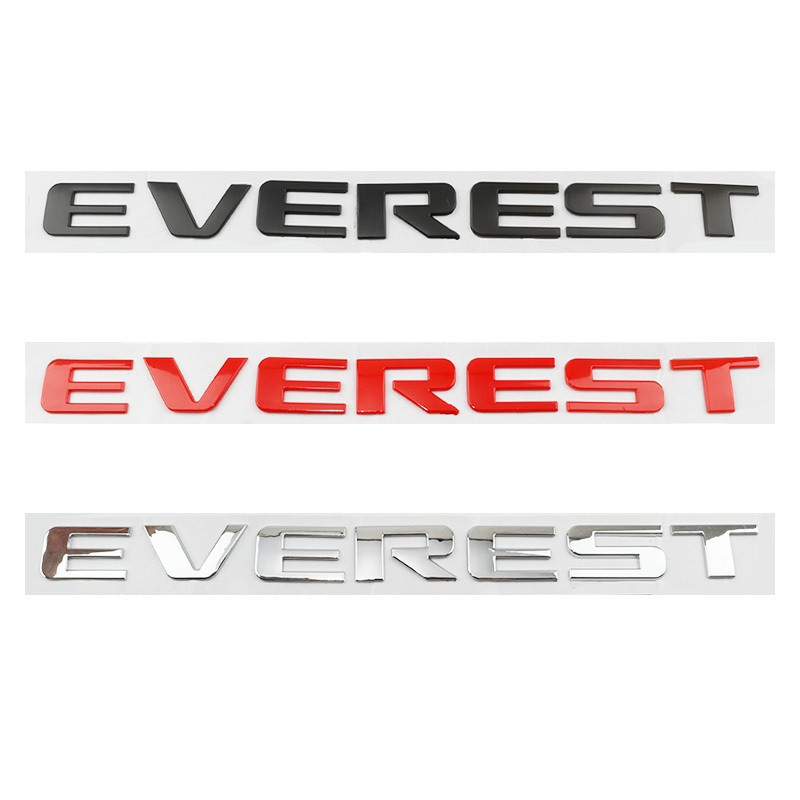 3D ABS รถเครื่องยนต์ Hood Everest โลโก้ตัวอักษรสติกเกอร์สัญลักษณ์สําหรับ Ford Everest