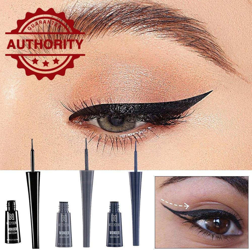 Matte Long-lasting Waterproof Liquid Eyeliner No Makeup Liquid Black Grey Blue Eyeliner V8n7