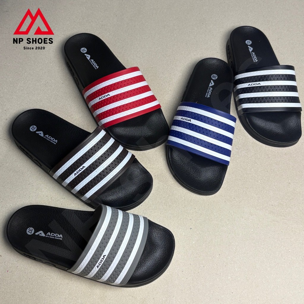 (ลูกค้าใหม่ราคา1บาท)🩴รองเท้า ADDA 7AD01 🩴แตะสวม PU adda แท้ 100% แตะผู้หญิง แตะผู้ชาย น้ำหนักเบา ไซร์ 36-43