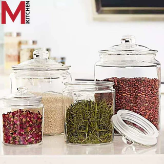 M KITCHEN โหลแก้ว ขวดโหล ขวดแก้ว โหลแก้วสูญญากาศ ขวดโหลแก้ว ขวดโหลมีฝาปิด โหลสูญญากาศ SY