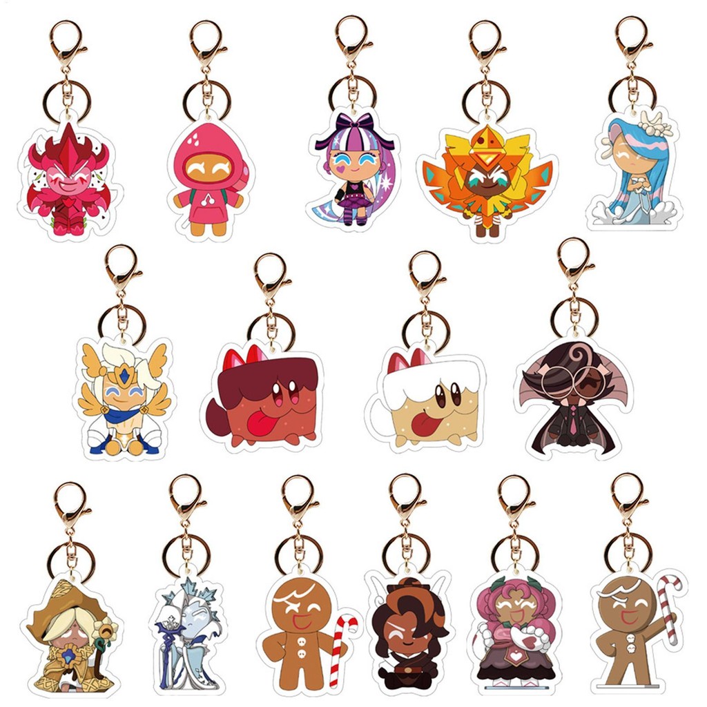 Cookie Run: Kingdom พวงกุญแจ, เกมคุกกี้รันจี้กระเป๋าเป้สะพายหลังอะคริลิค drea1th