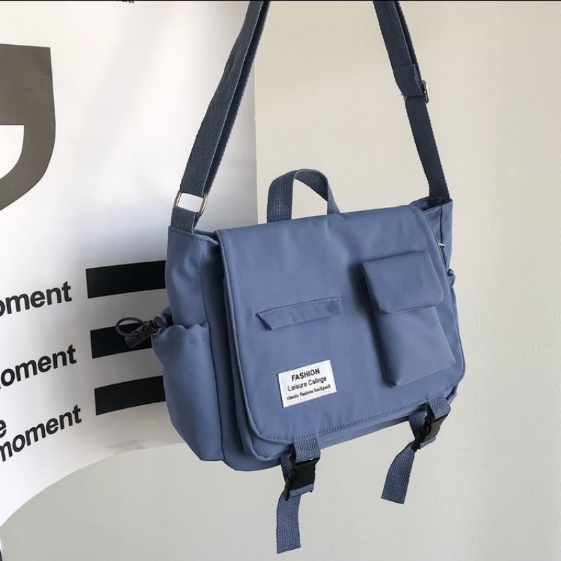 Minimalist Casual กระเป๋าสะพายข้างแฟชั่นกระเป๋าพร็อพนักเรียน - รูปที่ 2