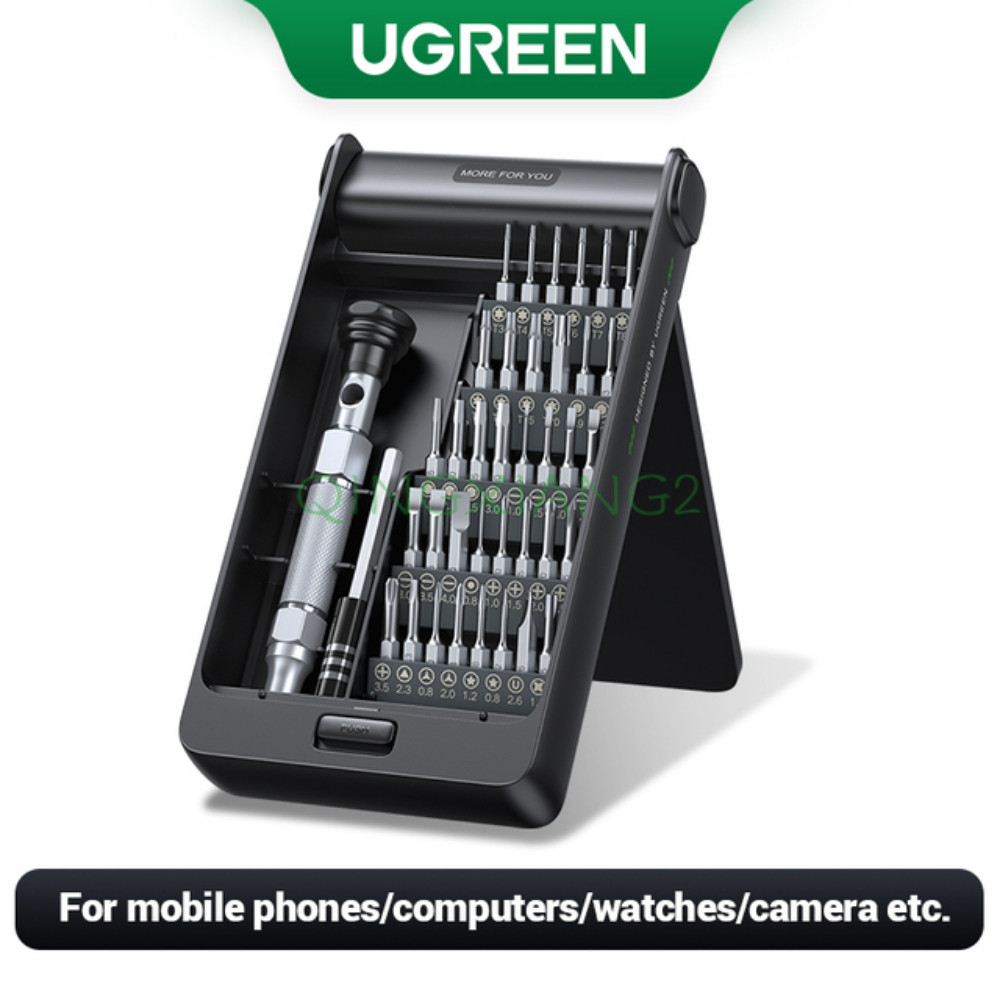 Ugreen ไขควง 38-in-1 ชุดไขควงความแม่นยําสําหรับโทรศัพท์คอมพิวเตอร์นาฬิกาแว่นตาแล็ปท็อป PC มัลติฟังก์ชั่นเครื่องมือถอดชิ้นส่วน