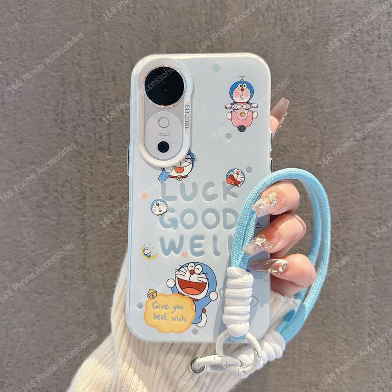เคส Vivo V40 V50 Y200 5G เคส Vivo V50 Lite V40 Pro เคสน่ารักการ์ตูนอะนิเมะ Doraemonโดราเอมอนกันกระแทกเคสโทรศัพท์ด้านแข็ง Backplate ซิลิโคนนุ่มขอบสายโทรศัพท์สําหรับเด็กชายสาวนักเรียน