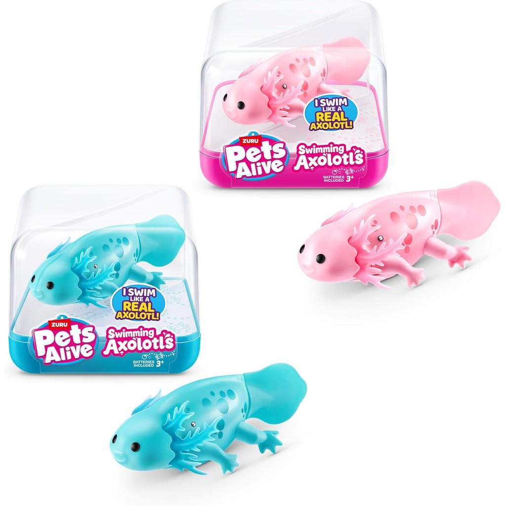 ใหม่แปลกใจตุ๊กตา zuru สัตว์เลี้ยงมีชีวิตอยู่ฉันว่ายน้ำเหมือนจริง axolotl เด็กอาบน้ำอิเล็กทรอนิกส์สหายไฟฟ้าจำลองน้ำสาด