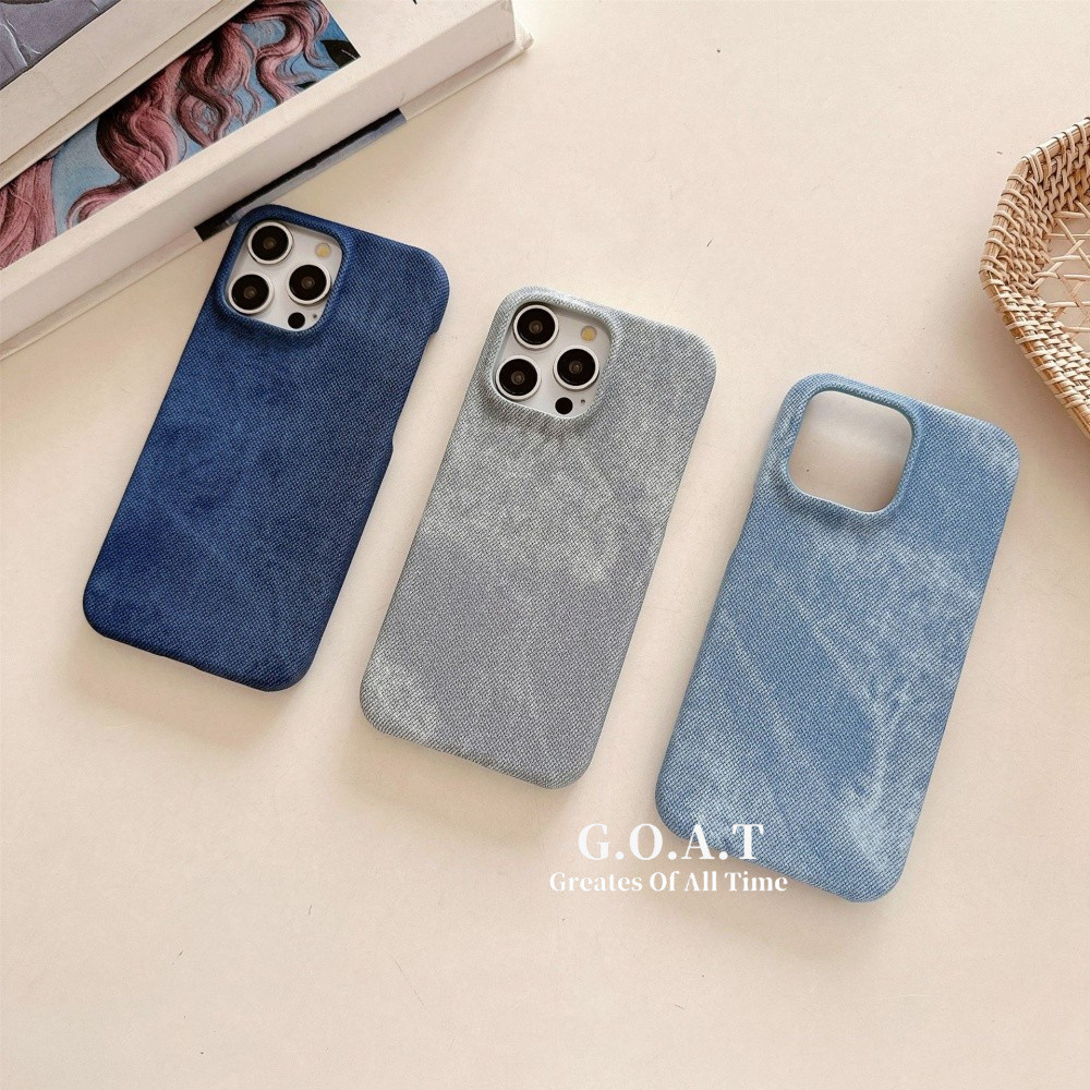 Goat Creative และ minimalist denim ปลอกสําหรับ iPhone 17 11 16 15 14 13 12 Pro max iPhone  16 plus 14 plus กรณีป้องกัน anti-drop ปกหลังกรณี ราคา ถูกที่สุด ดีลบีเคเค แกลเลอรีภาพที่ 8