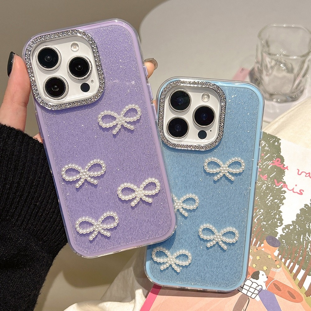 Glitter Pearl ผีเสื้ออะคริลิคเคสโทรศัพท์สําหรับ iPhone 16 Pro Max 16 Plus 15 Pro Max 15 Plus 14 13 12 11 Pro Max กันกระแทกป้องกันปลอก ราคา ถูกที่สุด ดีลบีเคเค แกลเลอรีภาพที่ 2