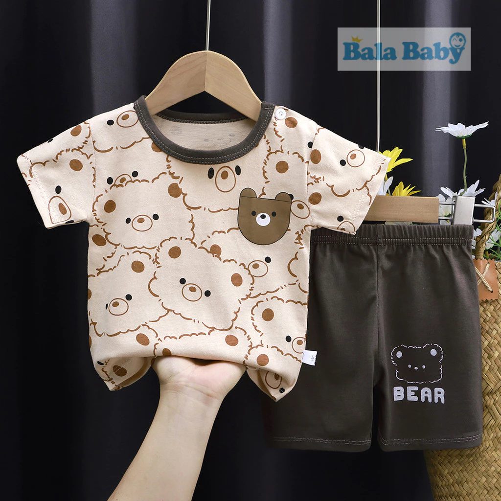 ชุดเด็ก เสื้อผ้าเด็ก  ชุดลำลองเด็ก เซทเสื้อ+กางเกงขาสั้น เซท 2 ชิ้น size 80-110 cm DXT37 thumbnail 4