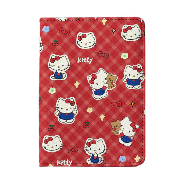 พาสปอร์ต พาสปอร์ตเคส Sanrio Hello Kitty Passport Holder Document Bag Protective Case Multi-Function Card Holder Traveling Abroad Portable Storage