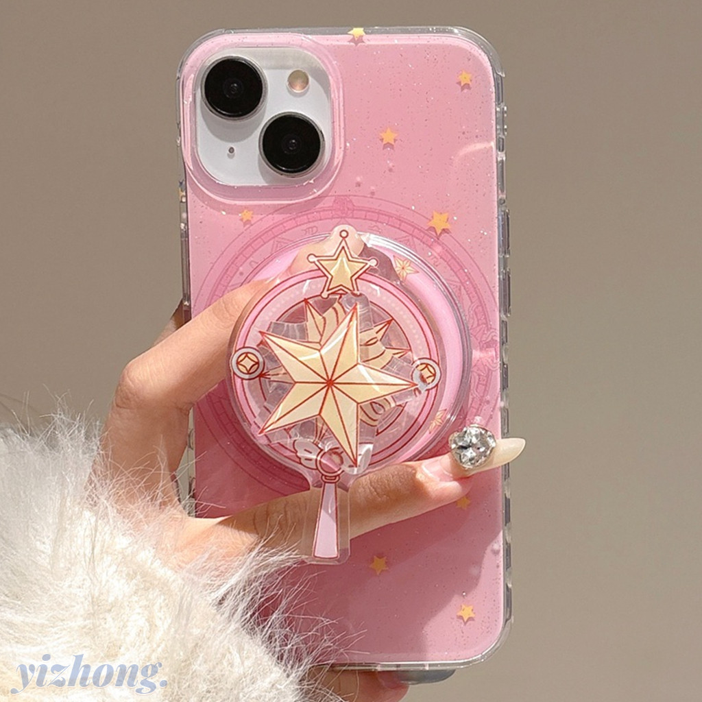 สําหรับ iPhone 17 Air 16 Pro Max 15 14 Plus 11 13 12P การ์ตูน Lucifer แมวลูกแมวรูปแบบ Soft TPU กรณีแม่เหล็กดึงดูดรอบขาตั้ง Dirt Resistance กันกระแทก