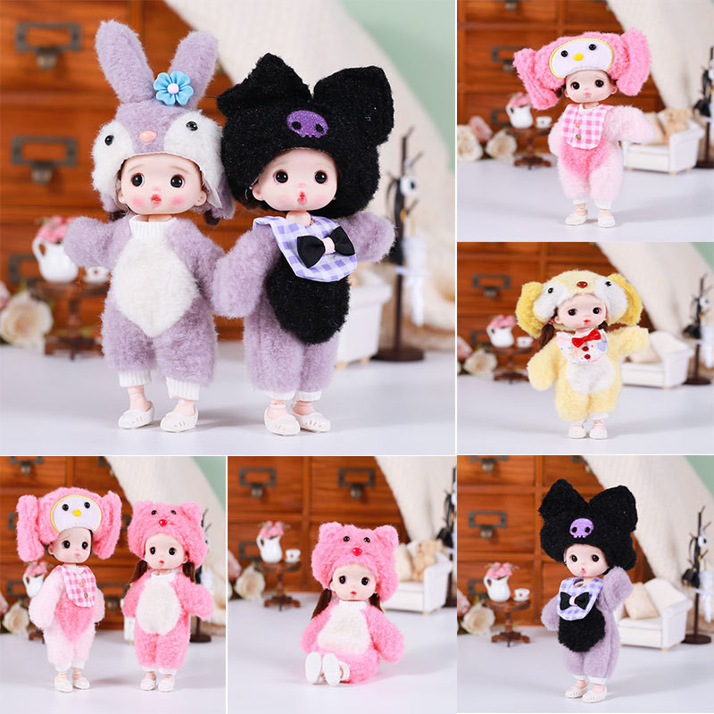 ของเล่นตุ๊กตาเสื้อผ้า 16 ซม. บีเจดี ตุ๊กตาน่ารักตุ๊กตาเสื้อผ้าอุปกรณ์เสริม