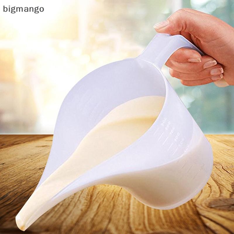 [bigmango] 1000ml Tip ปากเหยือกตวงพลาสติกถ้วยสําเร็จการศึกษาทําอาหารครัวเบเกอรี่เครื่องมือสต็อกใหม่