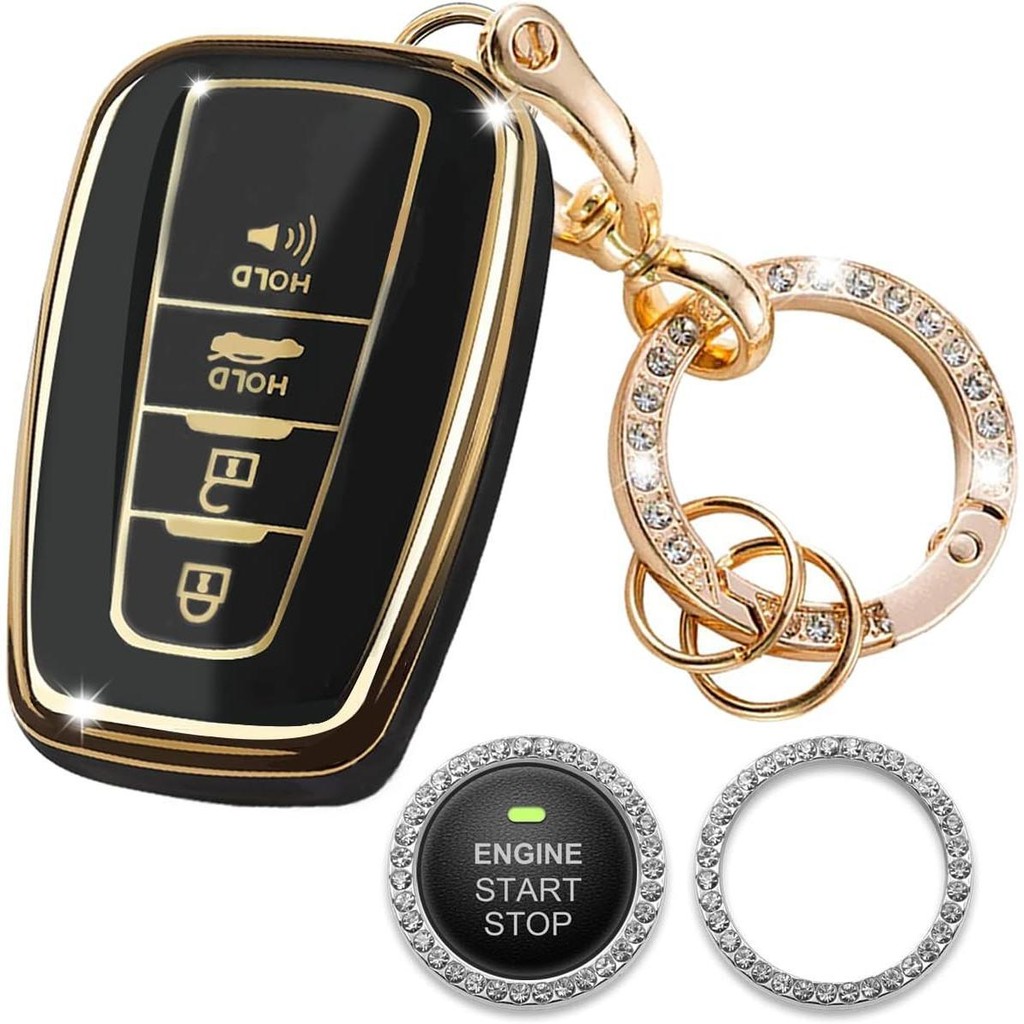 สําหรับ Toyota Key Fob ฝาครอบใช้งานร่วมกับ Toyota Highlander RAV4 Camry Avalon C-HR Prius GT86, Soft