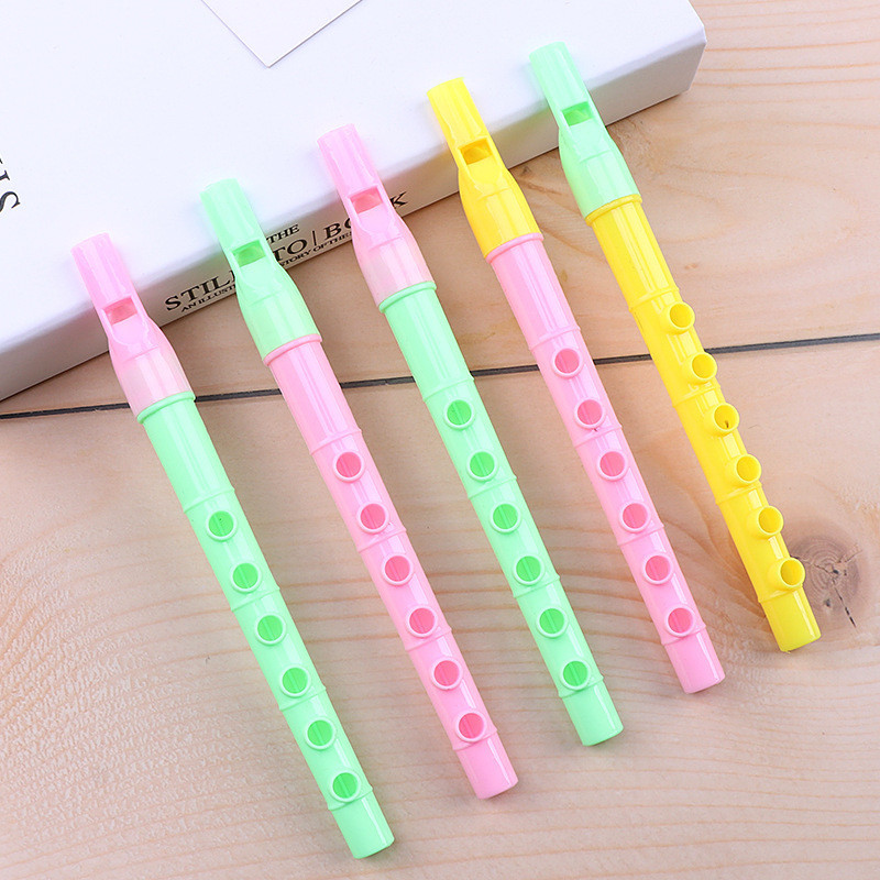 เครื่องดนตรีขลุ่ยทรัมเป็ต พลาสติก 6 รู ของเล่นสําหรับเด็ก