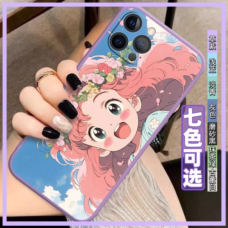 good luck Soft case Phone Case For iphone12 Pro Anime transparent Anti-knock waterproof cartoon Dirt-resistant